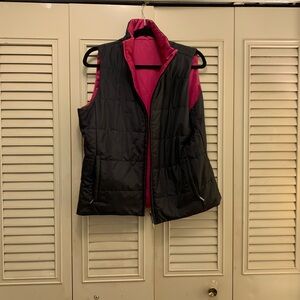 RALPH LAUREN Reversible vest pink and black- size large